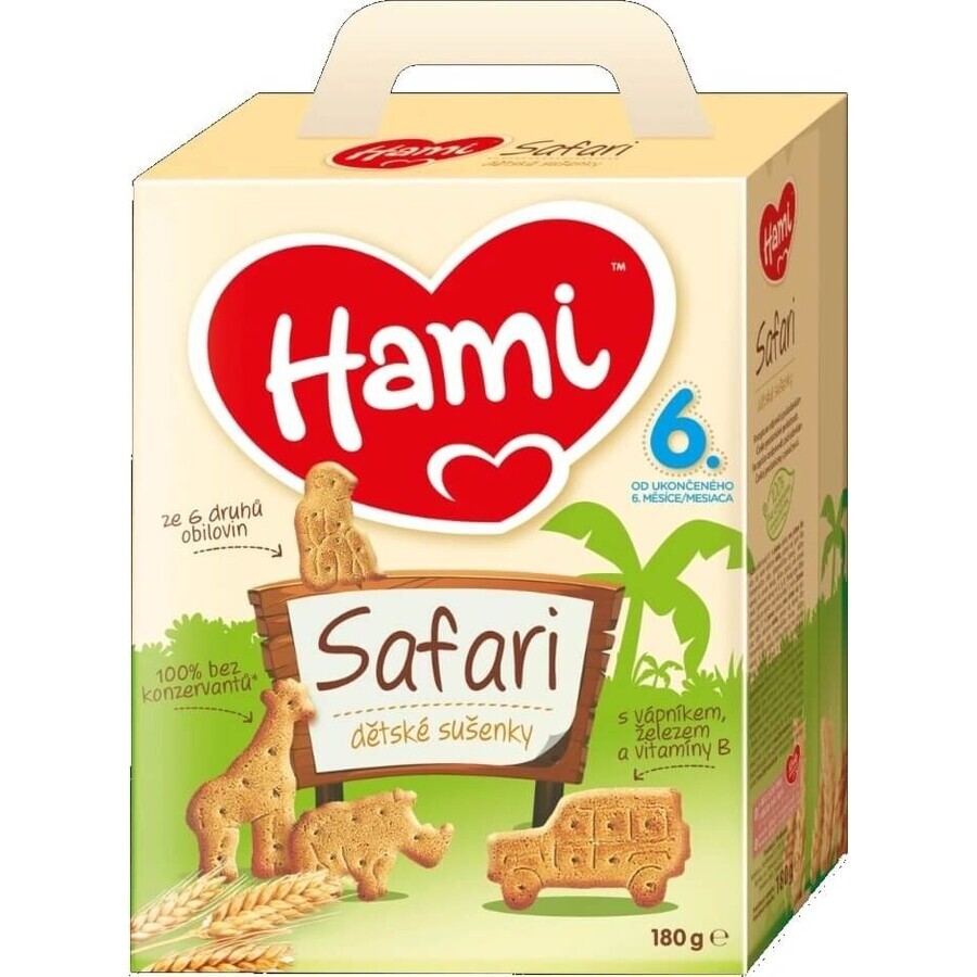 Galletas Hami Safari 1×180 g, a partir de 6 meses