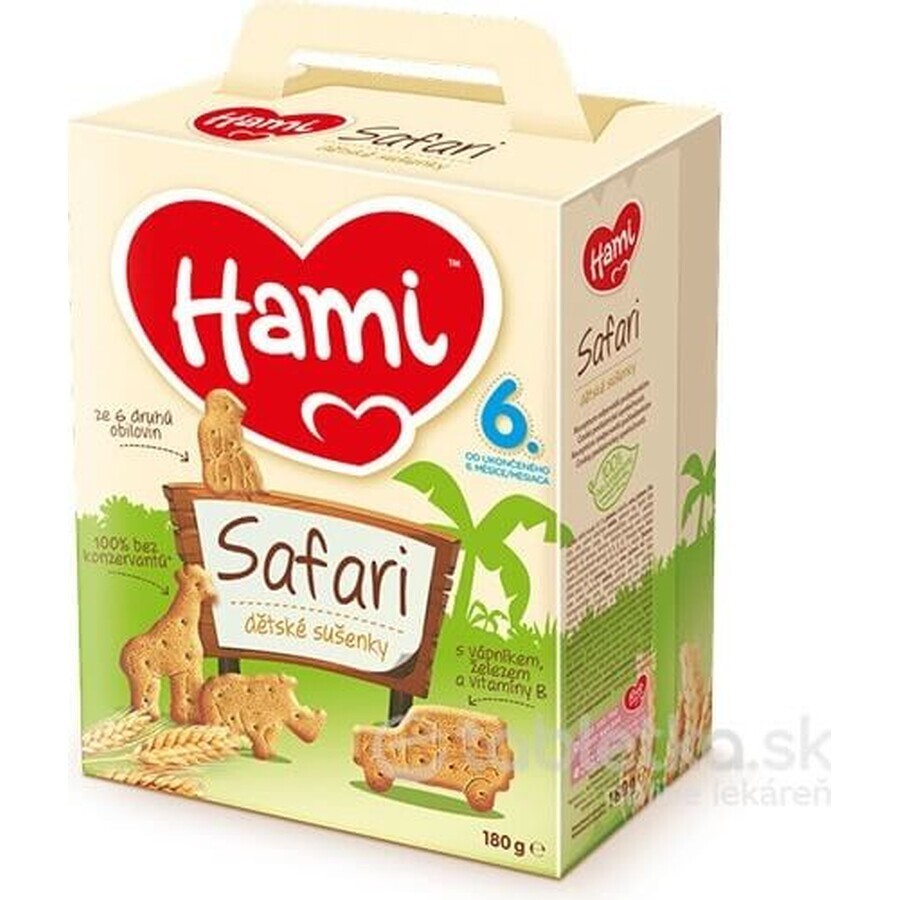 Galletas Hami Safari 1×180 g, a partir de 6 meses