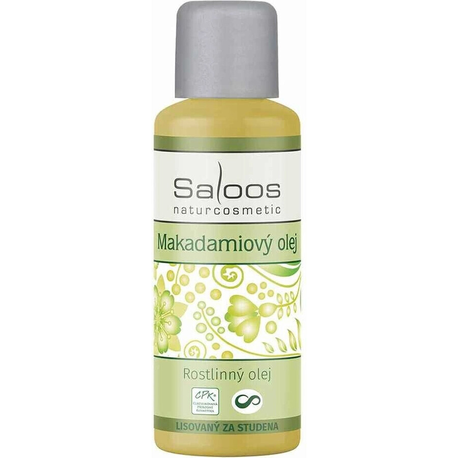 Saloos Olio vegetale di Macadamia 1×50 ml, olio per la pelle