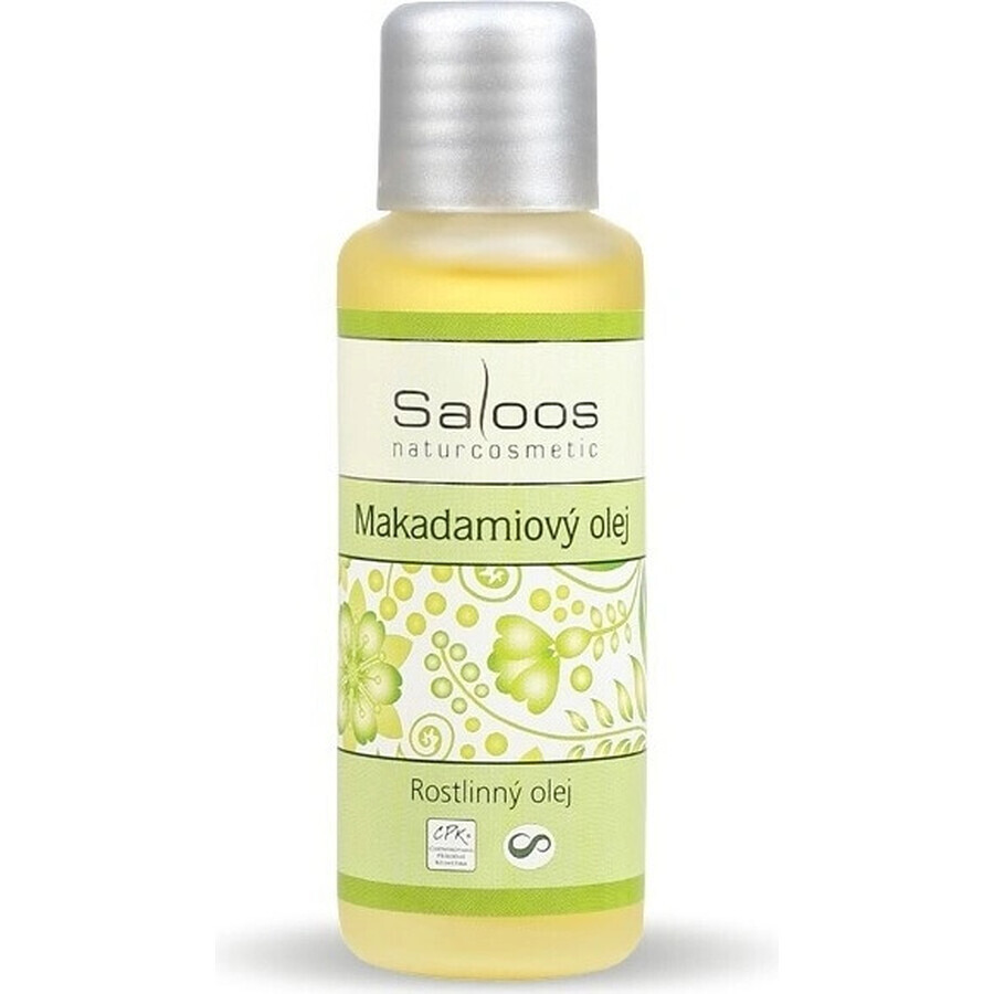 Saloos Olio vegetale di Macadamia 1×50 ml, olio per la pelle