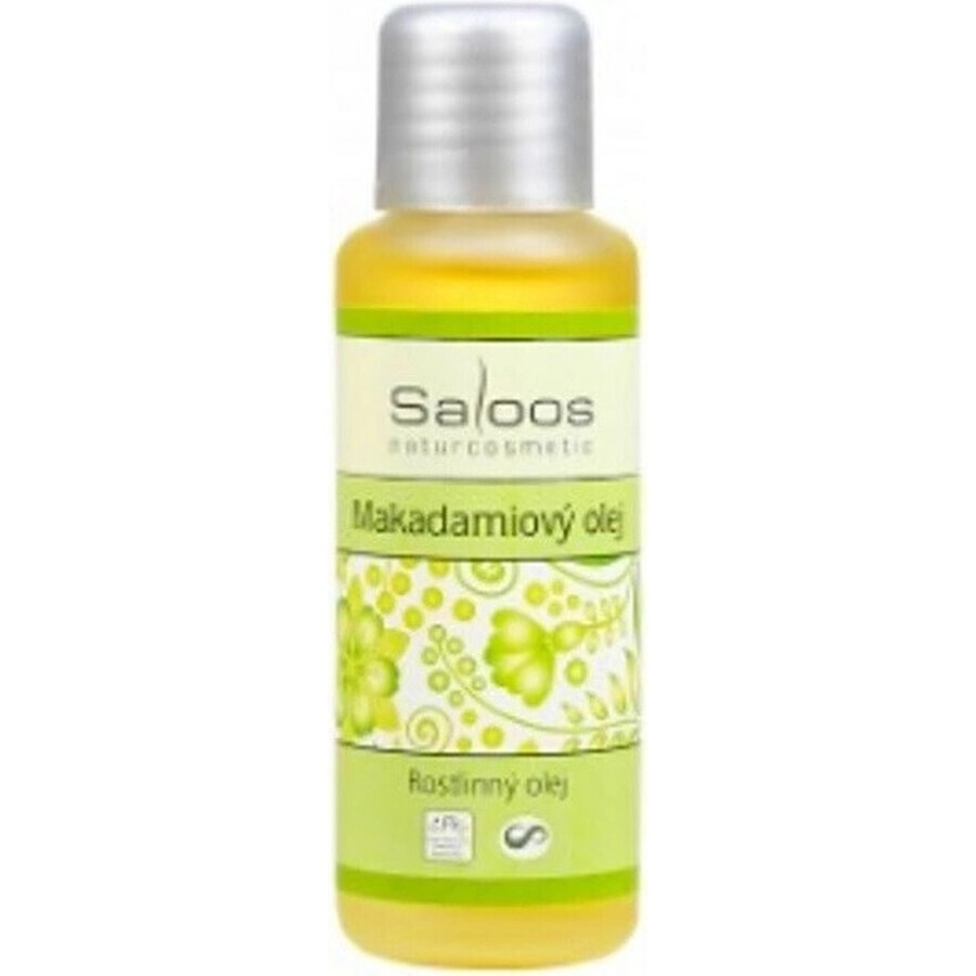 Saloos Olio vegetale di Macadamia 1×50 ml, olio per la pelle