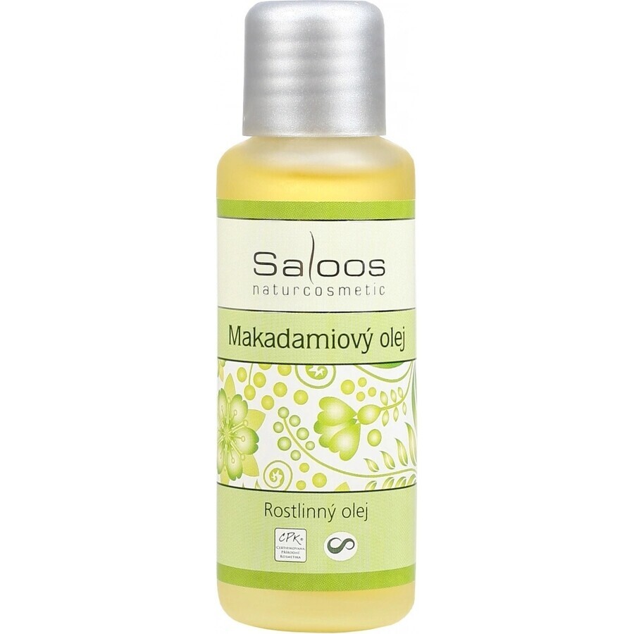 Saloos Olio vegetale di Macadamia 1×50 ml, olio per la pelle