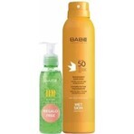 BABÉ SUN Sunscreen spray SPF 50 + Aloe vera gel, 1x1 set 1x200 + 90 ml, sunscreen spray + gift: cooling gel