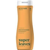 ATTITUDE Champú natural Super hojas con efecto desintoxicante - brillo y volumen para cabellos finos 1×473 ml, champú natural