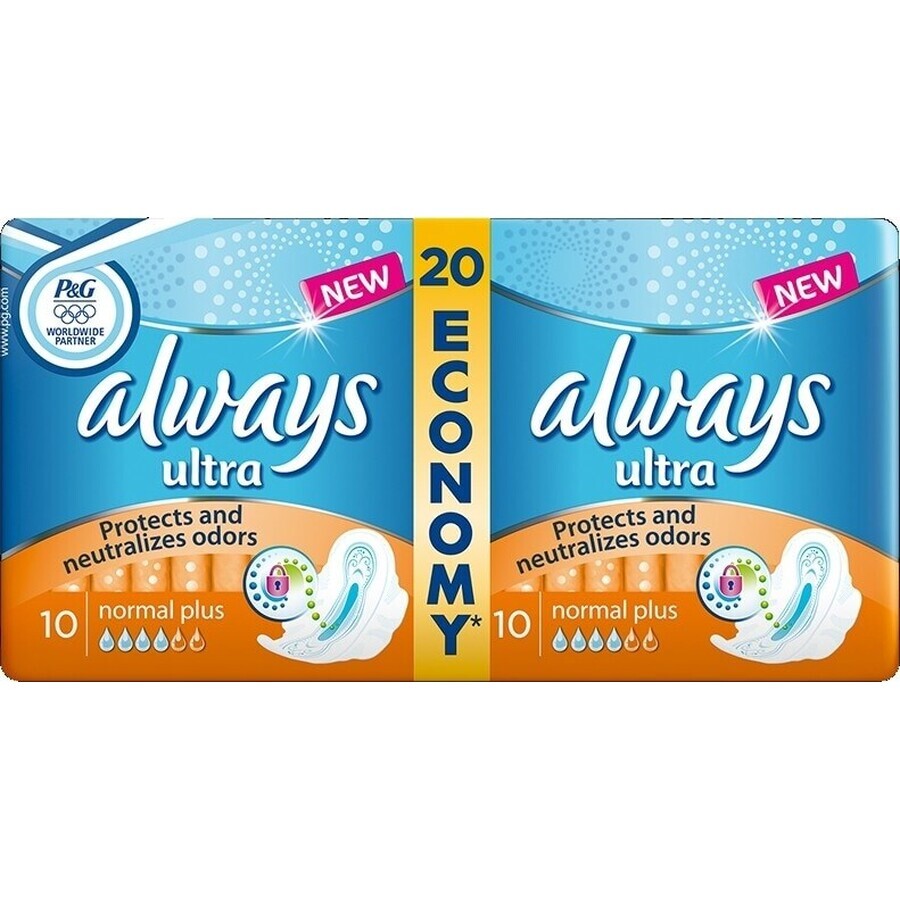 Always Ultra Duo 20 buc Normal Plus 1×20 buc, tampoane menstruale