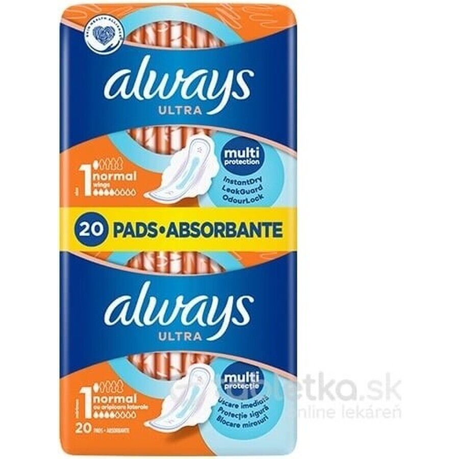 Always Ultra Duo 20 buc Normal Plus 1×20 buc, tampoane menstruale