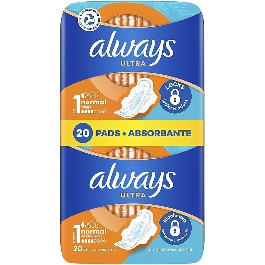 Always Ultra Duo 20 buc Normal Plus 1×20 buc, tampoane menstruale