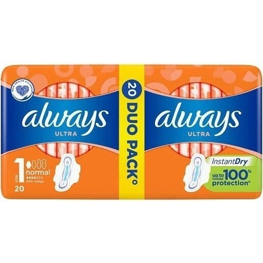 Always Ultra Duo 20 buc Normal Plus 1×20 buc, tampoane menstruale