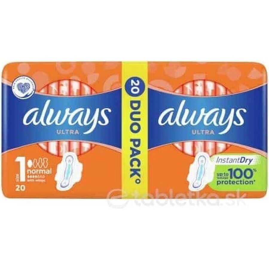 Always Ultra Duo 20 buc Normal Plus 1×20 buc, tampoane menstruale