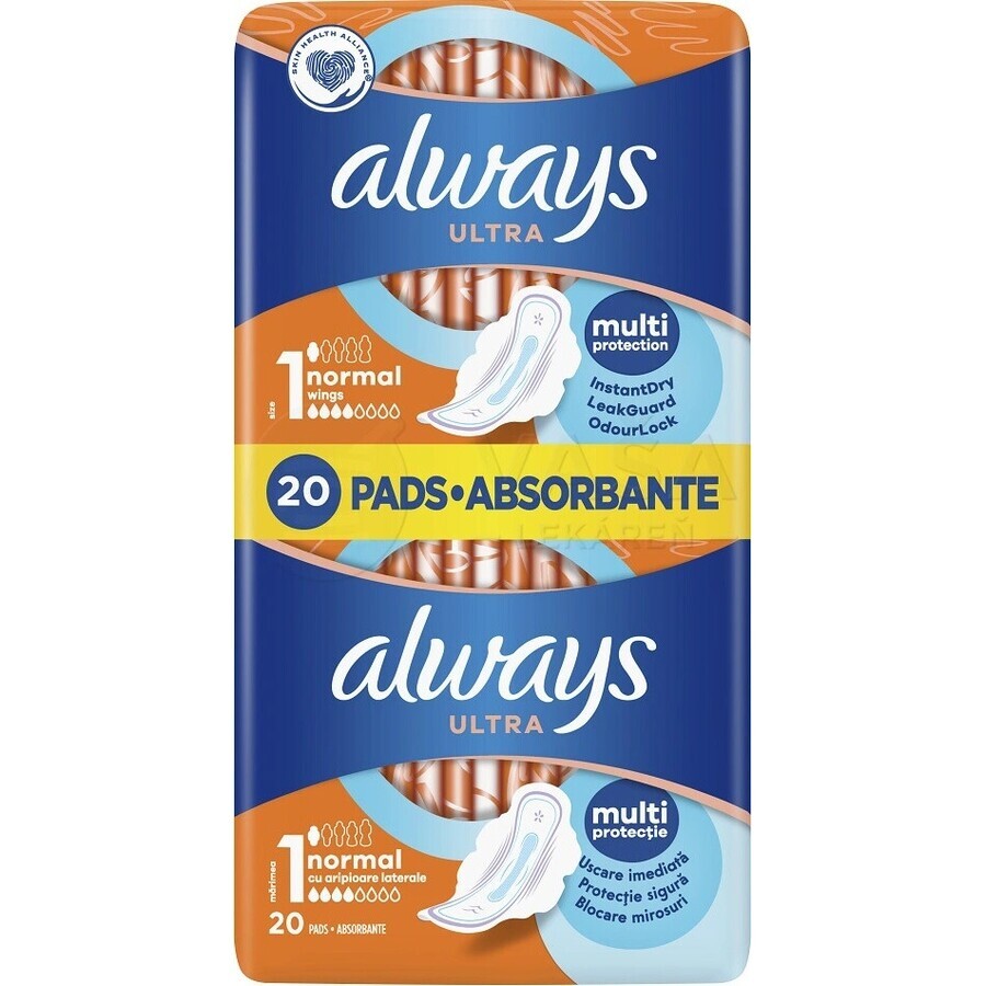 Always Ultra Duo 20 buc Normal Plus 1×20 buc, tampoane menstruale