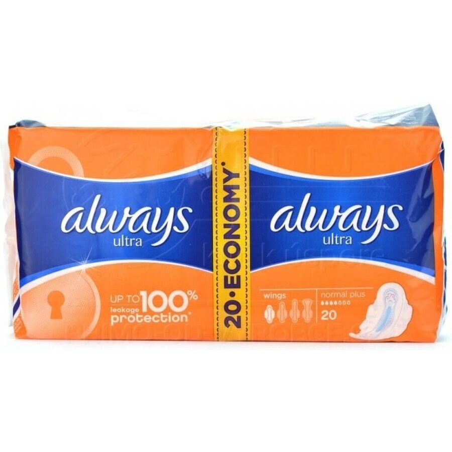 Always Ultra Duo 20 buc Normal Plus 1×20 buc, tampoane menstruale