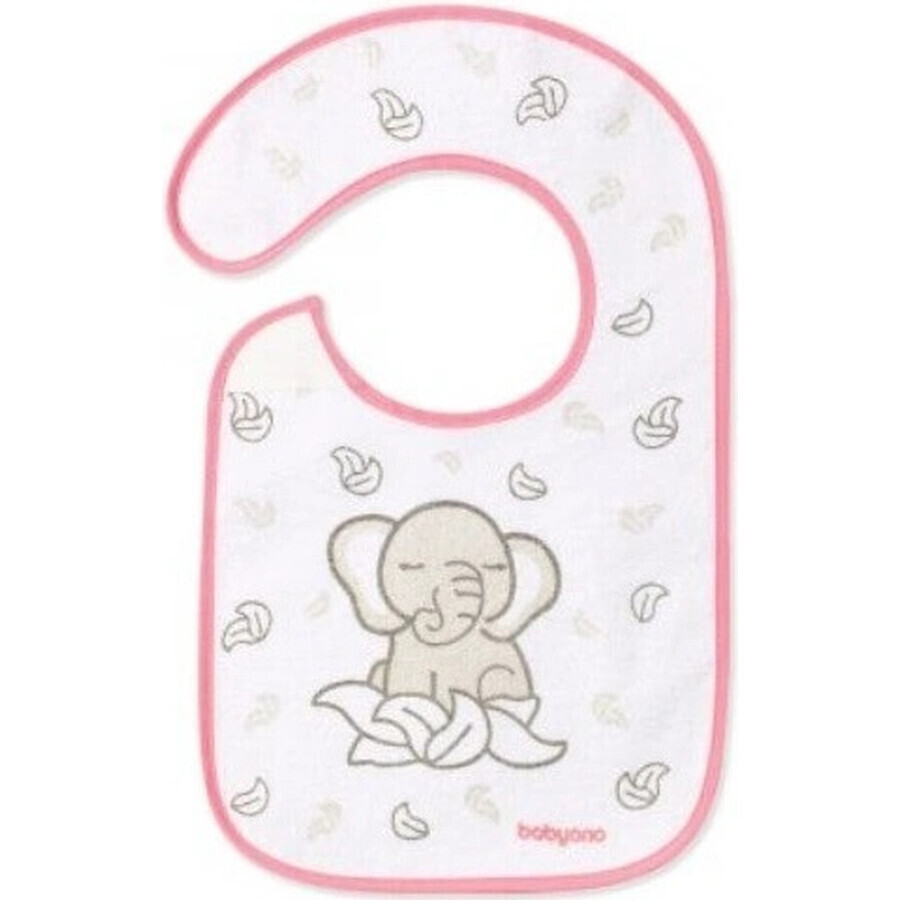 BABYONO Bavetă Terry, medie, elefant impermeabil 6m+ 1×1 buc