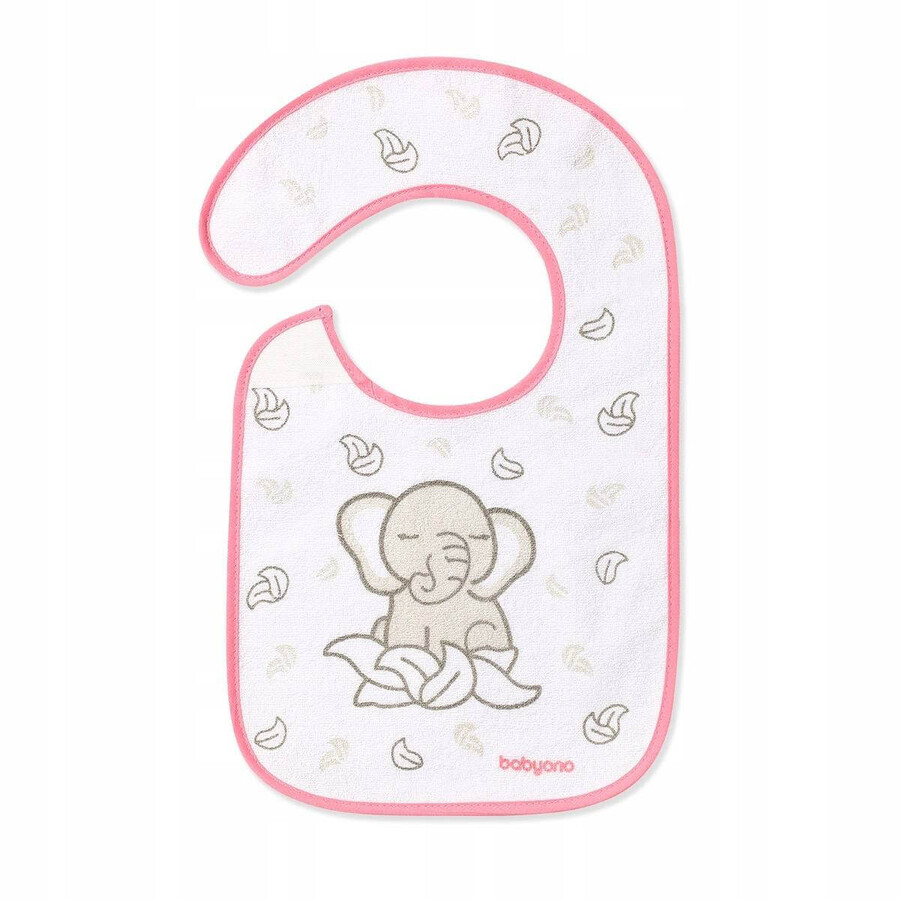 BABYONO Bavetă Terry, medie, elefant impermeabil 6m+ 1×1 buc