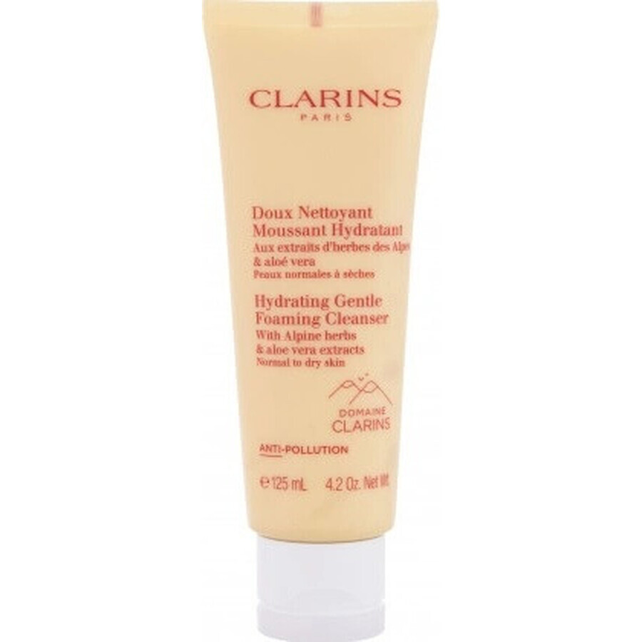 Clarins Schiuma detergente idratante delicata per pelli da normali a secche 1×125 ml, Schiuma detergente