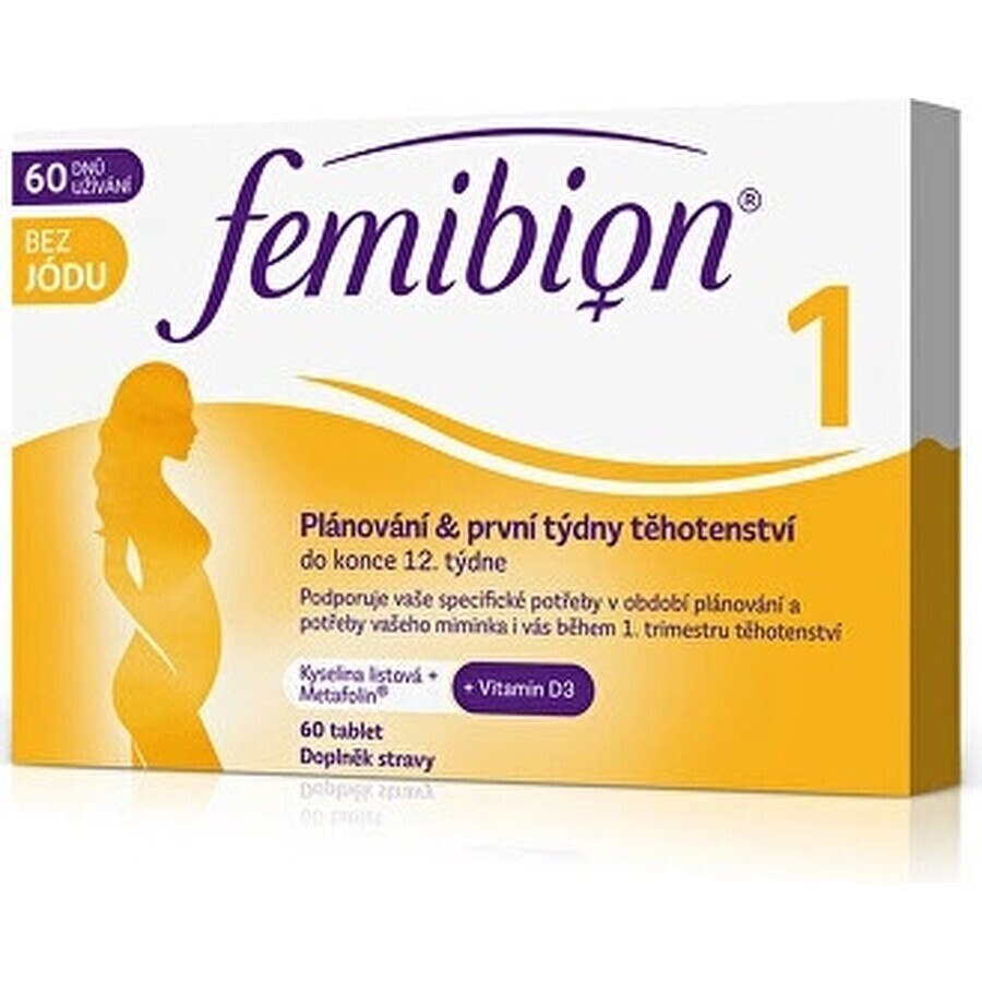 Femibion 1 Planificarea și primele săptămâni de sarcină, 28 tbl 1×28 tbl, supliment alimentar