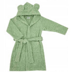 EKO Cotton bathrobe with hood and ears Olive green size. 104-110 1×1 pc, children's bathrobe