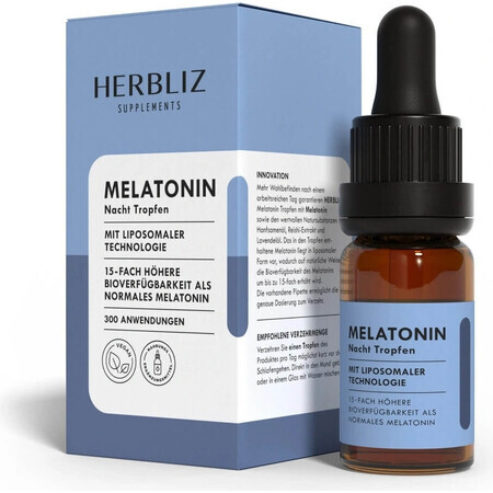 Melatonină lipozomală picături de somn 10ml HERBLIZ 1×10 ml, supliment alimentar