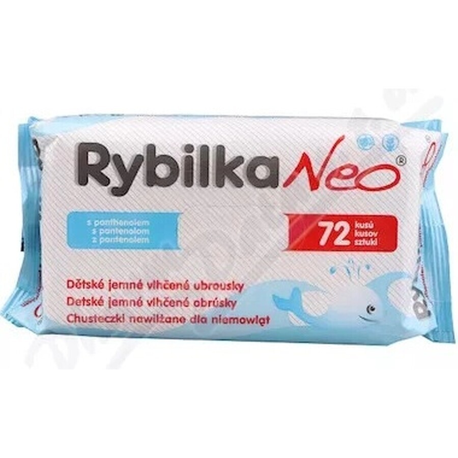 RYBILKA NEO AVEC PANTHENOL Lingettes humides 1×72 pcs, lingettes humides pour enfants