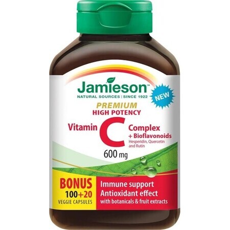 Jamieson Vitamin C PREMIUM mit Bioflavonoiden 600mg 1×120 tbl