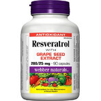 WEBBER NATURALS Resveratrol 200 mg 1×90 cps, voedingssupplement