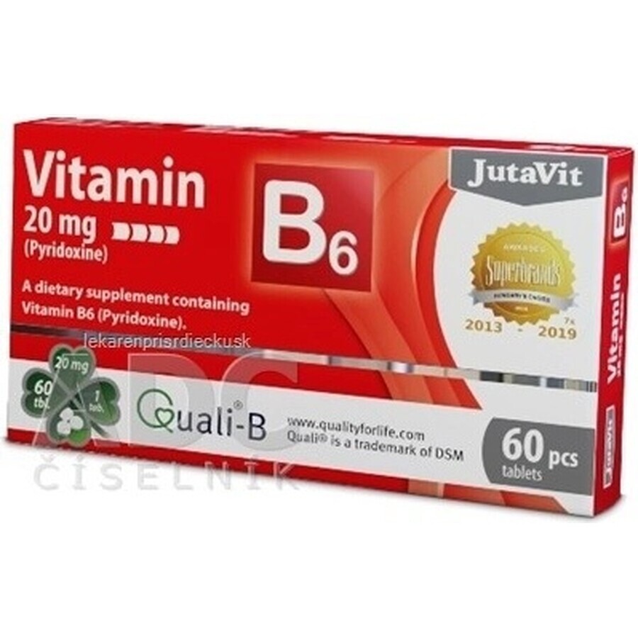 JutaVit Vitamin B6 20 mg 1×60 tbl, Nahrungsergänzungsmittel