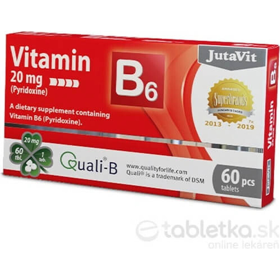 JutaVit Vitamin B6 20 mg 1×60 tbl, Nahrungsergänzungsmittel