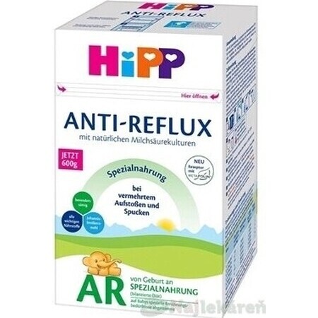 HiPP ANTI-REFLUX AR 1×600 g, formulă pentru sugari de la naștere