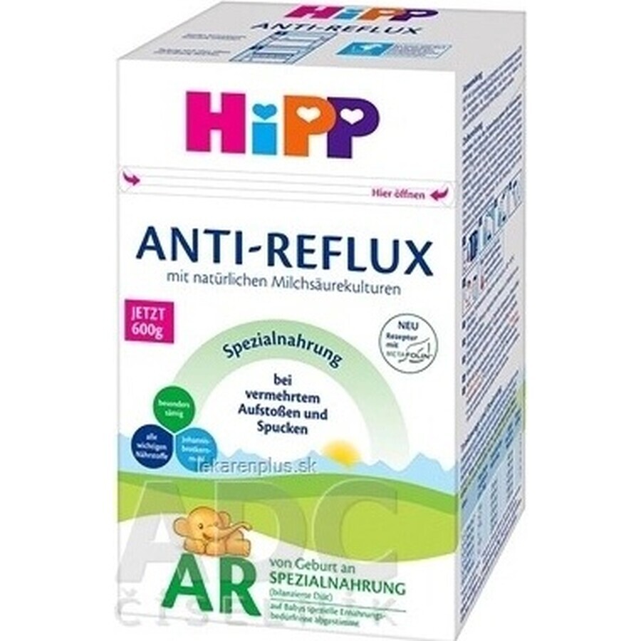 HiPP ANTI-REFLUX AR 1×600 g, formulă pentru sugari de la naștere