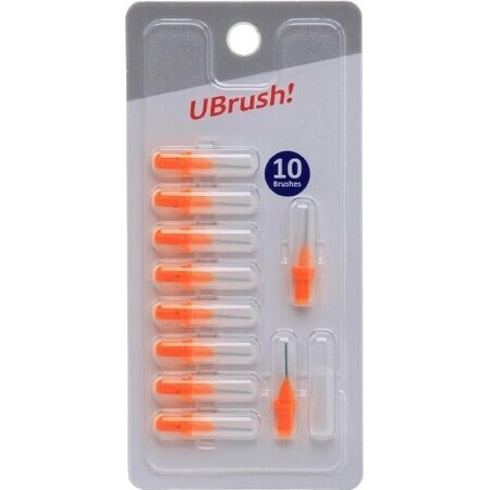 UBrush! - spazzolino interdentale - 0,8 mm arancione 1×10 pezzi