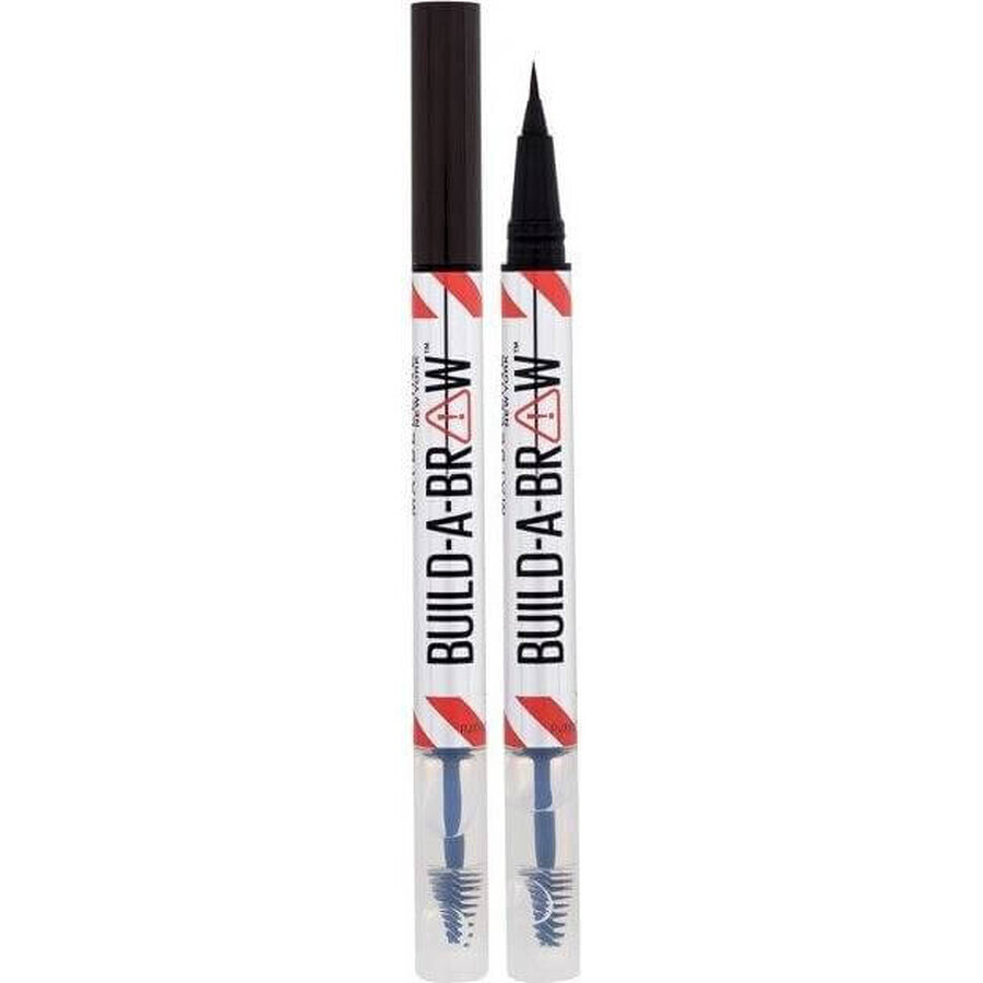 Maybelline New York Build A Brow 260 Marker și gel pentru sprâncene Deep Brown 1×1, Marker și gel pentru sprâncene