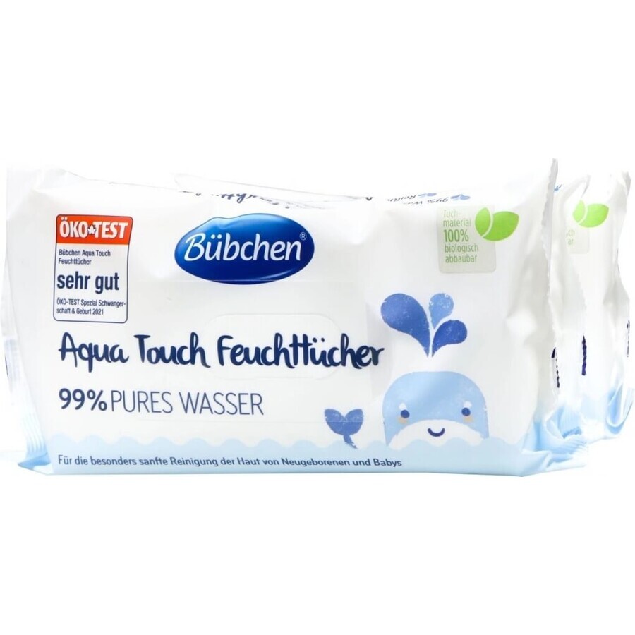 Bübchen Wet wipes for children, 99% water 3×48 pcs, wet wipes