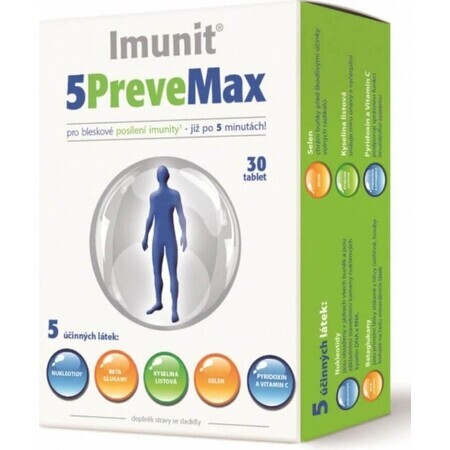 Imunit 5PreveMax 1×30 tbl, (avec nucléotides et bêta-glucane)