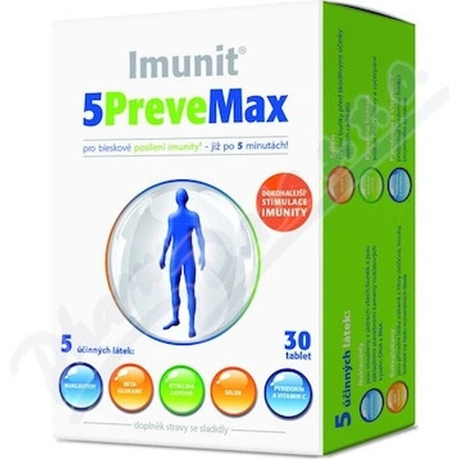 Imunit 5PreveMax 1×30 tbl, (avec nucléotides et bêta-glucane)