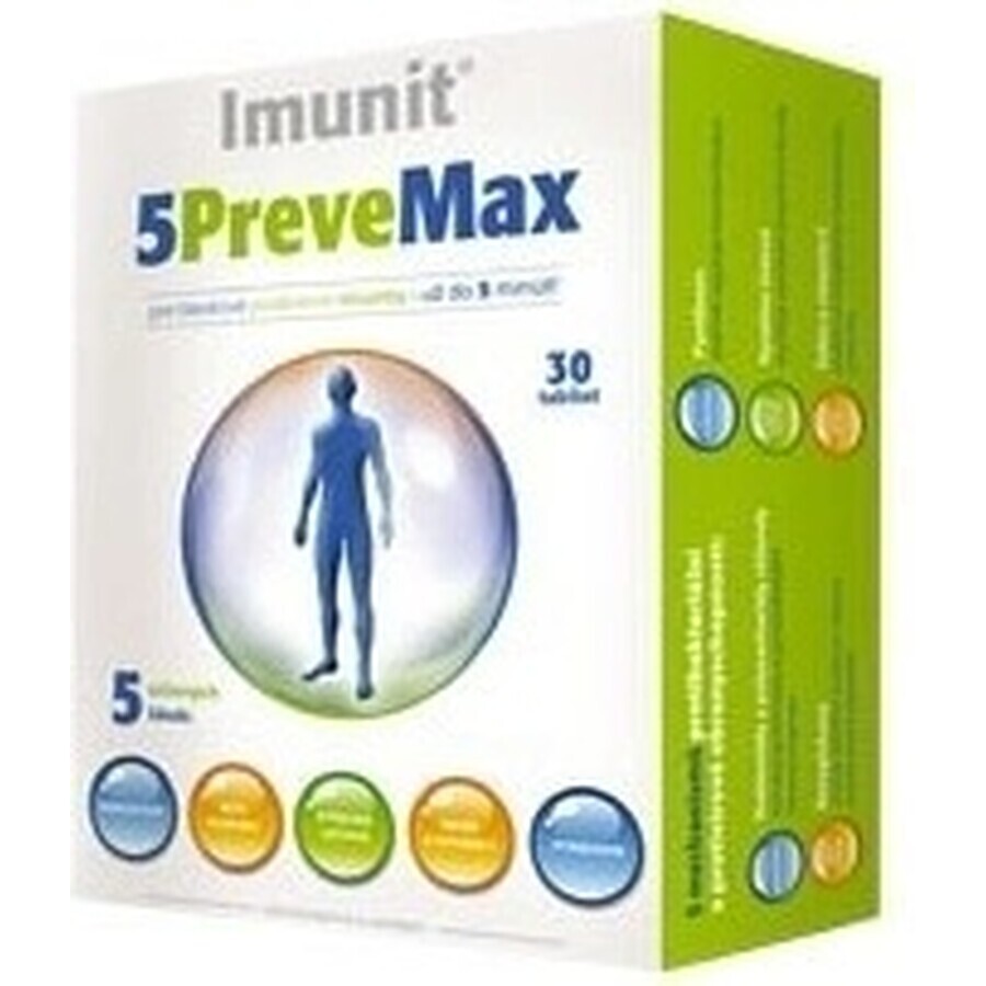 Imunit 5PreveMax 1×30 tbl, (avec nucléotides et bêta-glucane)