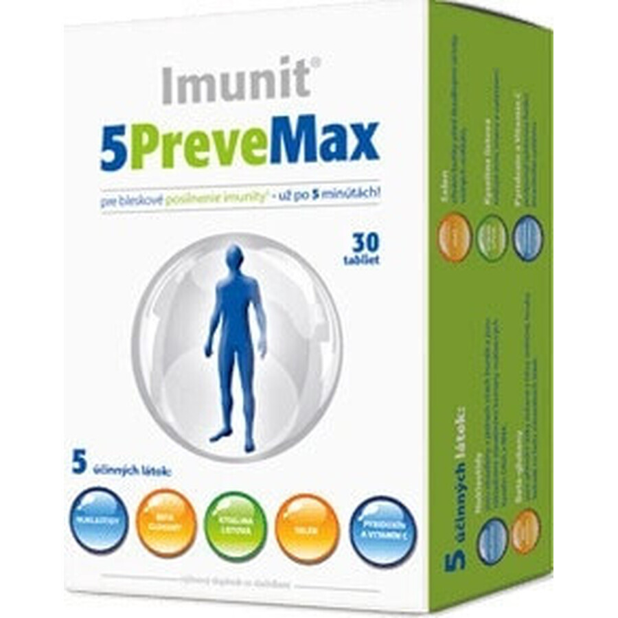 Imunit 5PreveMax 1×30 tbl, (avec nucléotides et bêta-glucane)