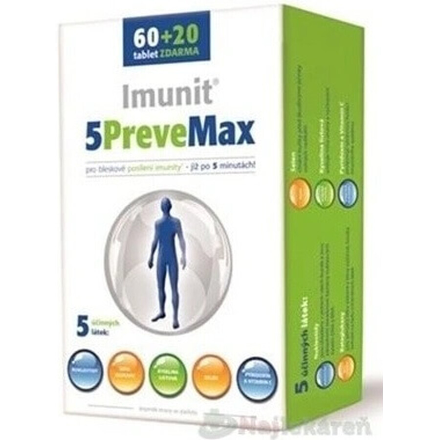 Imunit 5PreveMax 1×30 tbl, (avec nucléotides et bêta-glucane)