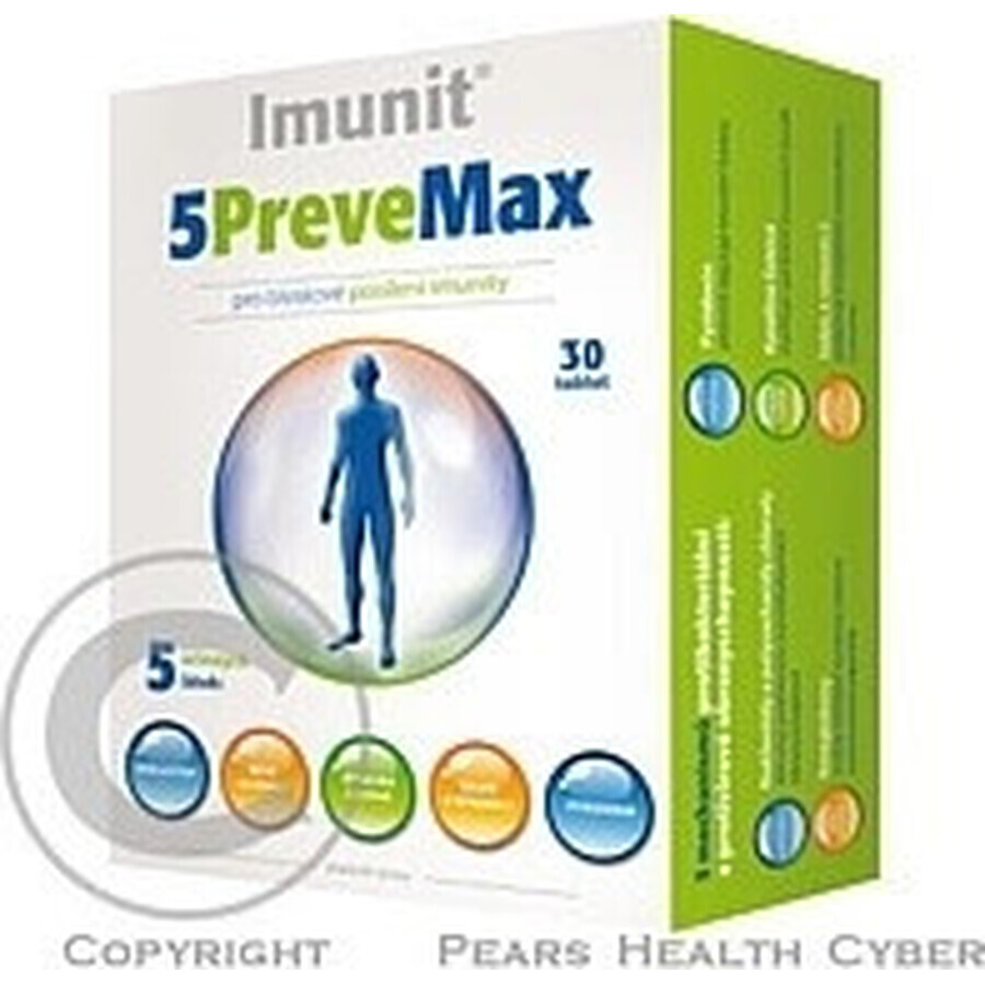 Imunit 5PreveMax 1×30 tbl, (avec nucléotides et bêta-glucane)