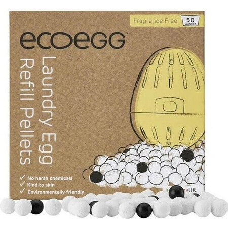 Ecoegg Wasch-Ei-Patrone - 50 Waschgänge parfümfrei 1×1 Stück, Patrone für 50 Waschgänge