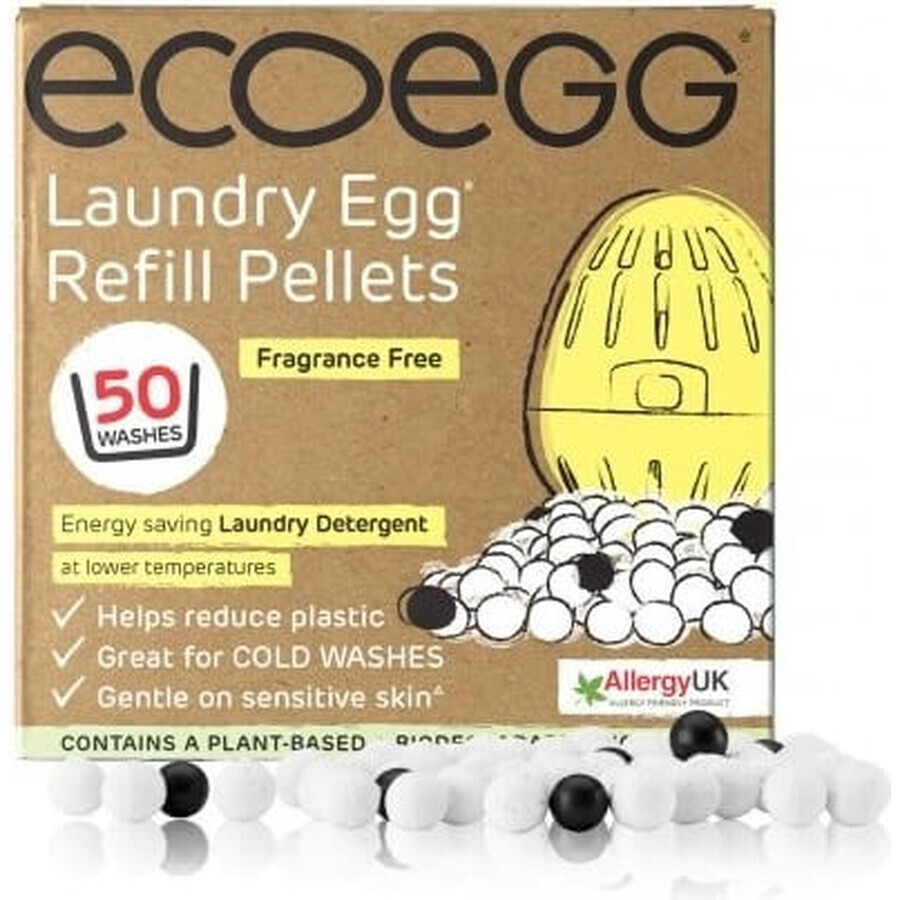 Ecoegg Wasch-Ei-Patrone - 50 Waschgänge parfümfrei 1×1 Stück, Patrone für 50 Waschgänge