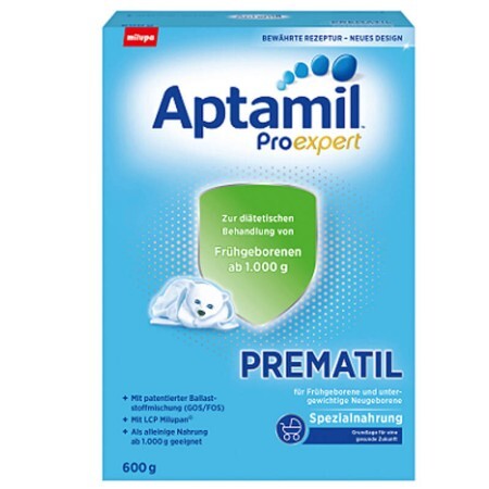 Aptamil Prematil Formulă de lapte special pentru prematuri, +0 luni, 600 g, Nutricia