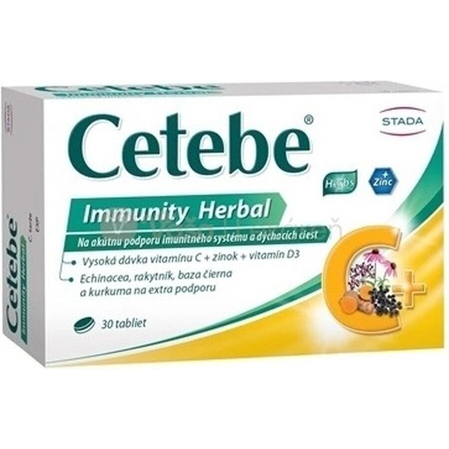 Cetebe Immunity Herbal 1×30 tbl, integratore alimentare