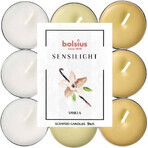 BOLSIUS Tea lights sensilight VANILLA 1×9 pezzi, tricolore