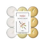 BOLSIUS Tea lights sensilight VANILLA 1×9 pezzi, tricolore