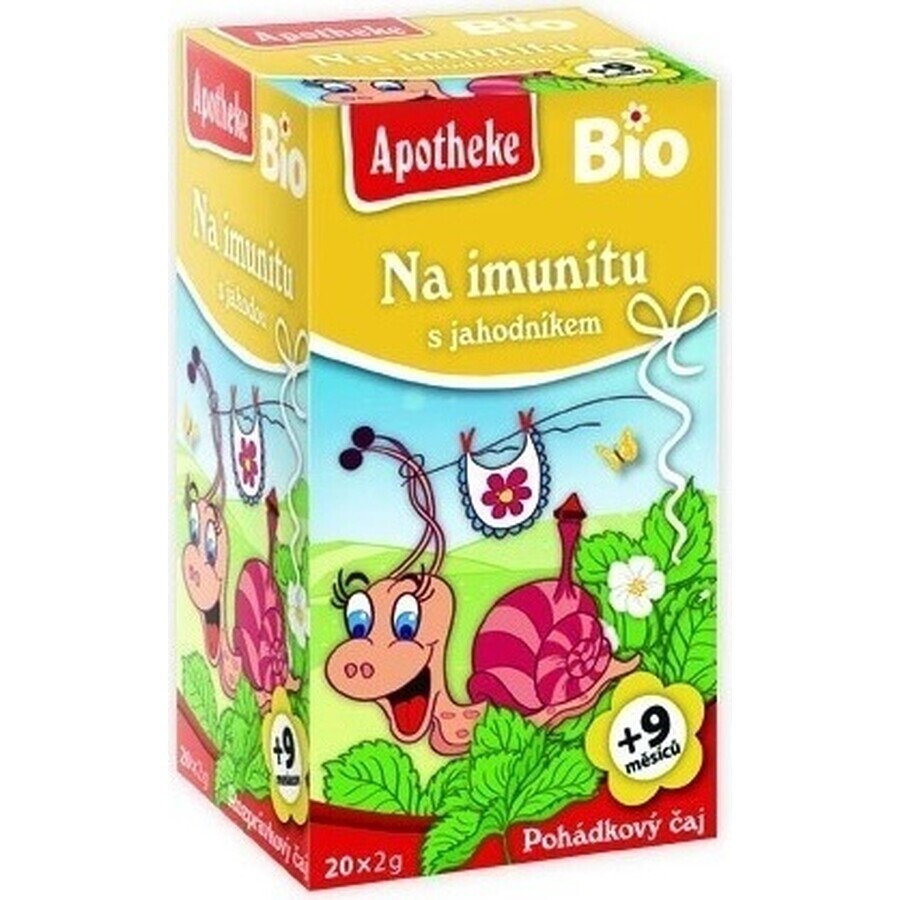 APOTHEKE TALK Voor immuniteit met aardbeien Bio 20×1,5 g, kruidenthee, vanaf het einde van de 9e maand