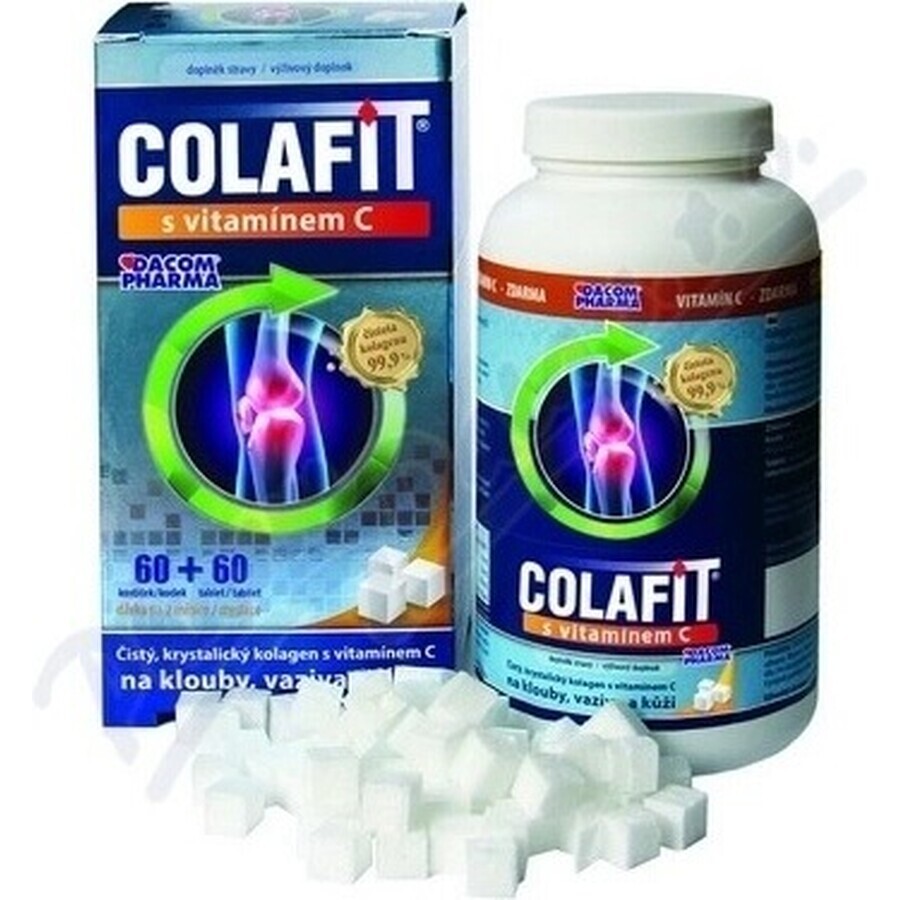 COLAFIT mit Vitamin C 1×1 Set, Würfel 60 Stück + Tbl 60 Stück