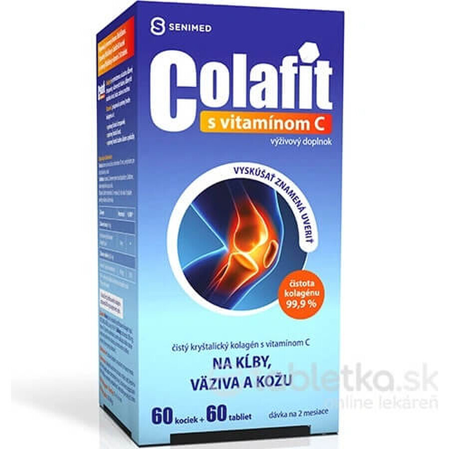 COLAFIT mit Vitamin C 1×1 Set, Würfel 60 Stück + Tbl 60 Stück