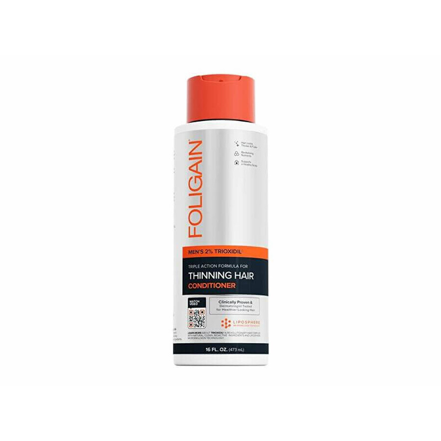 Foligain Acondicionador Anticaída Triple Acción con 2% Trioxydil para Hombre 236ml 1×236 ml 1×236 ml, acondicionador anticaída