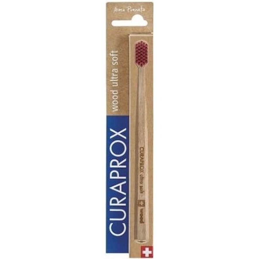 Curaprox CS legno - spazzolino da denti in legno 1×1 pz, spazzolino da denti in legno