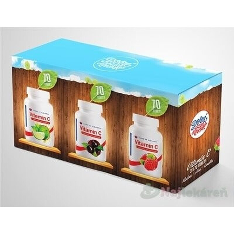 Gut von SK Vitamin C Convenient Pack 3×70 tbl, Vitamin C 200 mg