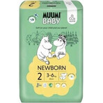 Muumi Baby 2 Nou-născut 3-6 kg, scutece ecologice 1×58pcs, scutece ECO